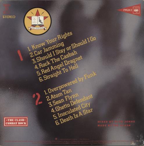 The Clash Combat Rock + Poster UK vinyl LP album (LP record